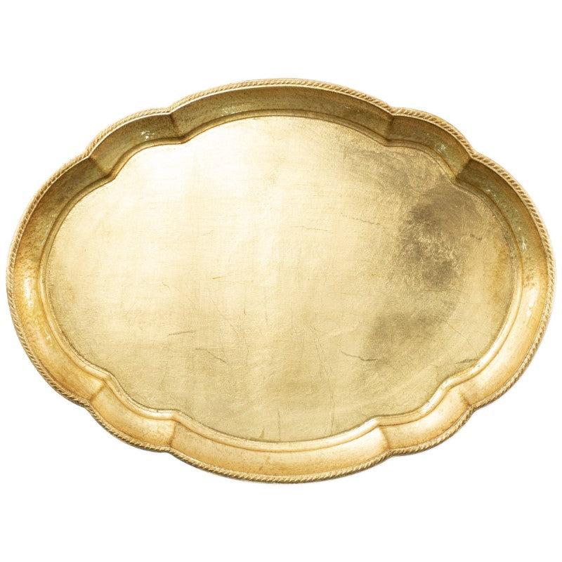 Florentine Wooden Large Oval Trays