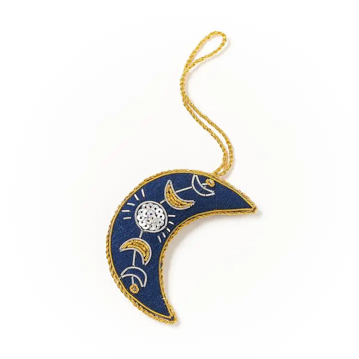 Larissa Plush Crescent Moon Felt Ornament