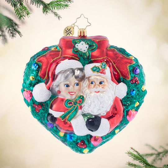 Mr. and Mrs. Claus Mistletoe Moment