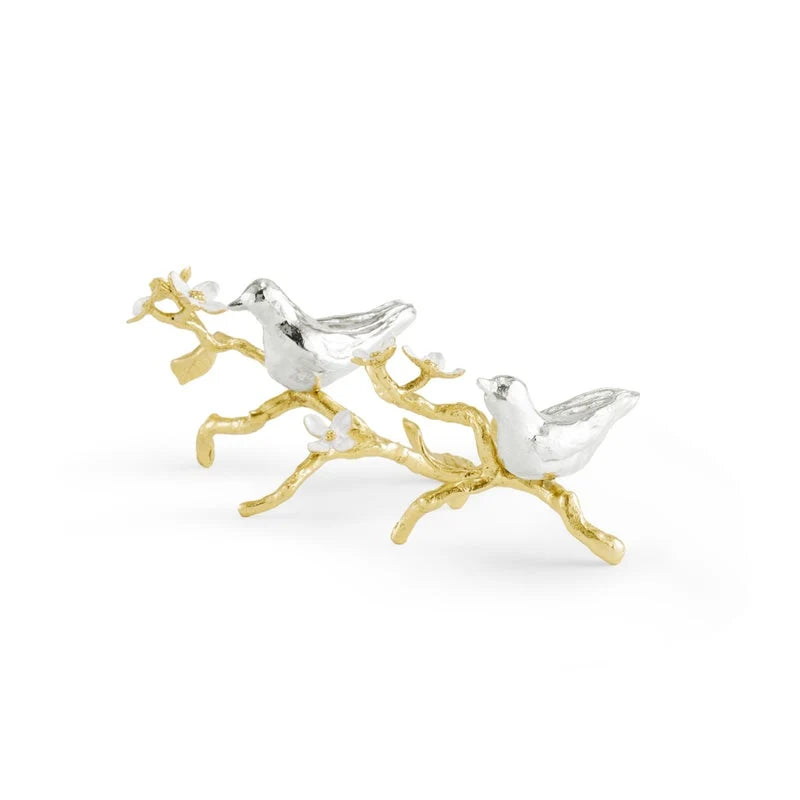 Lovebirds Silver & Gold Pair Decorative Object (2 pc)