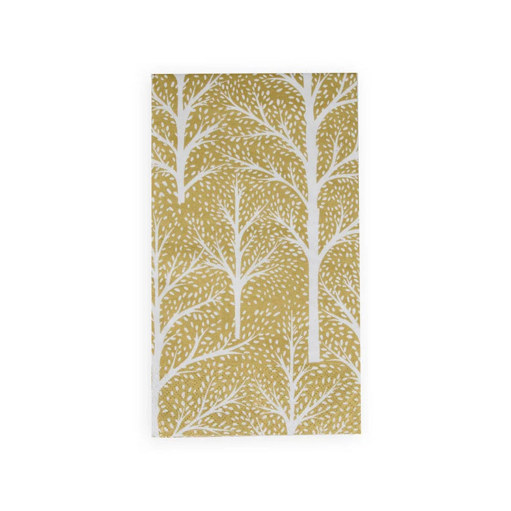Winter Trees Gold/White Napkins
