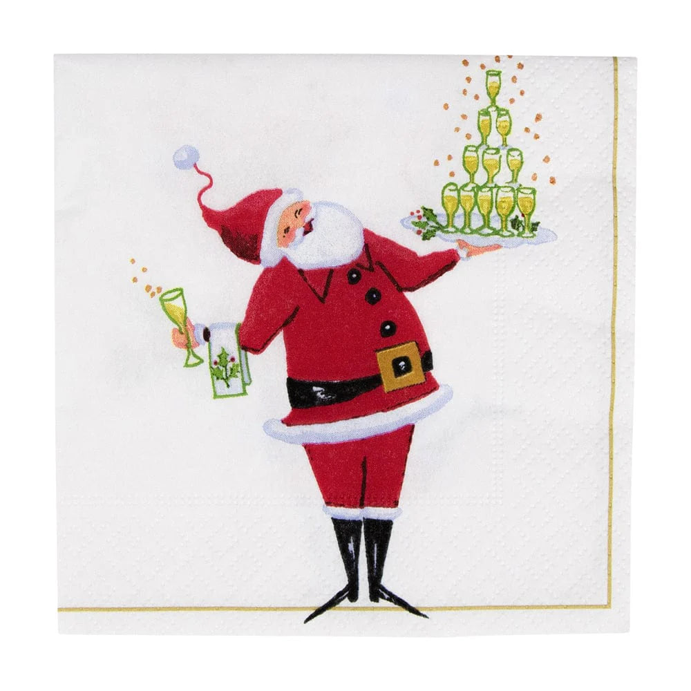 Santa Serving Drinks Napkins