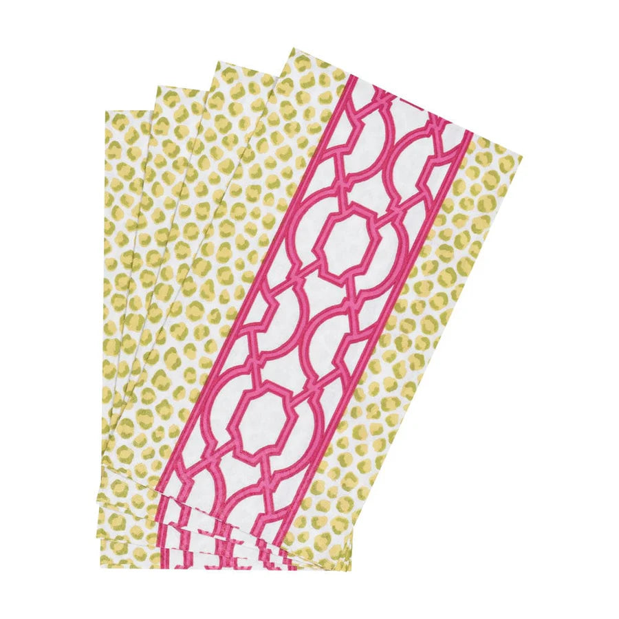 Knots And Spots Green/Fuchsia Napkin