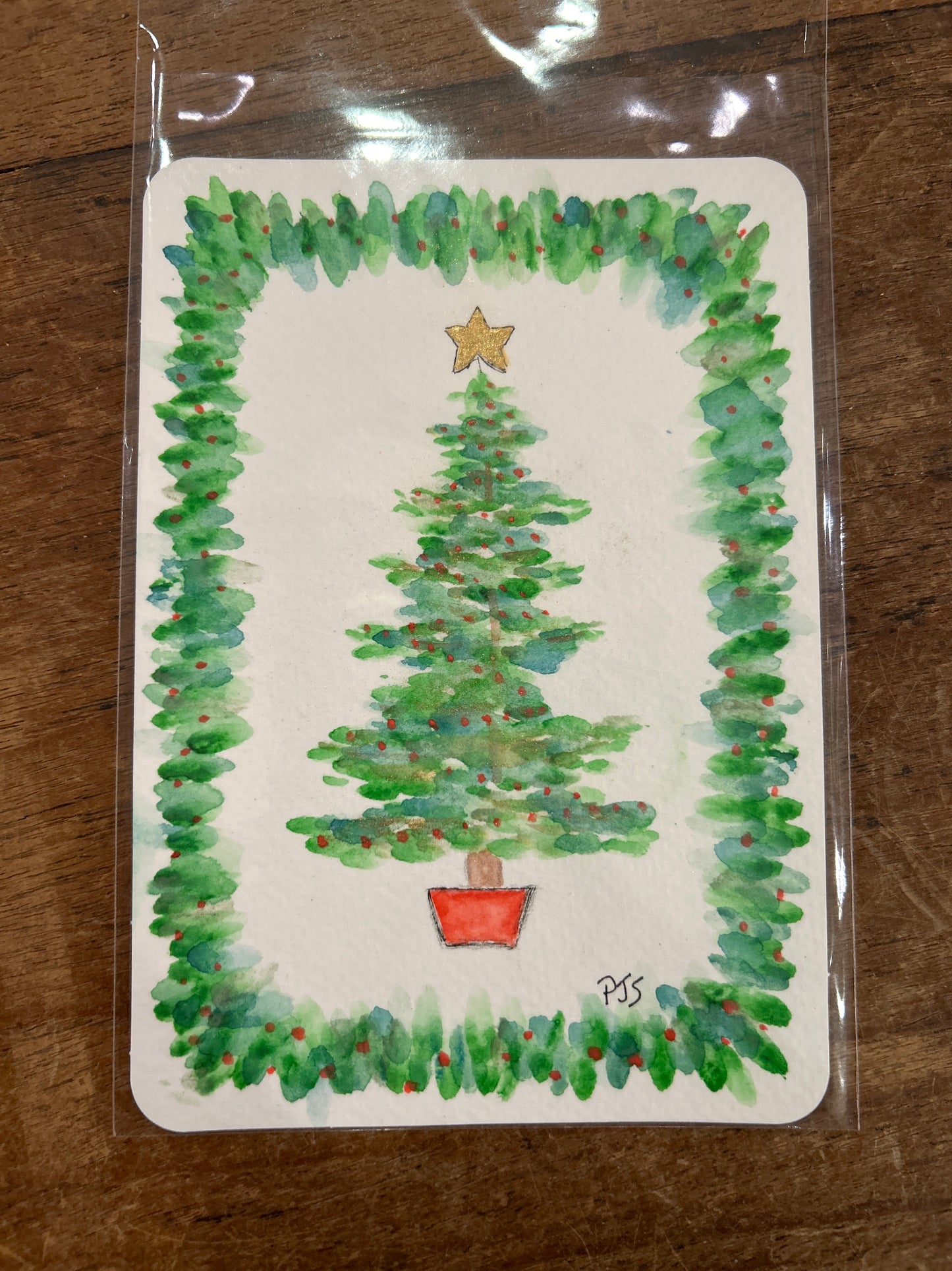 Watercolor Xmas Postcards