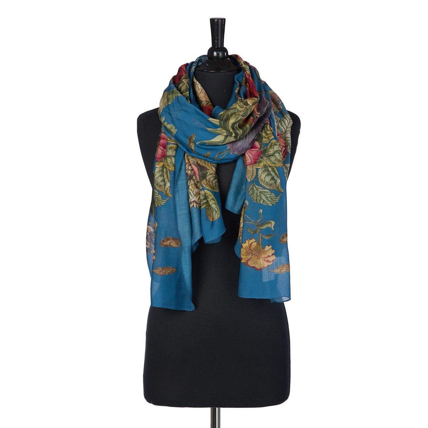 Primula Print Teal Scarf
