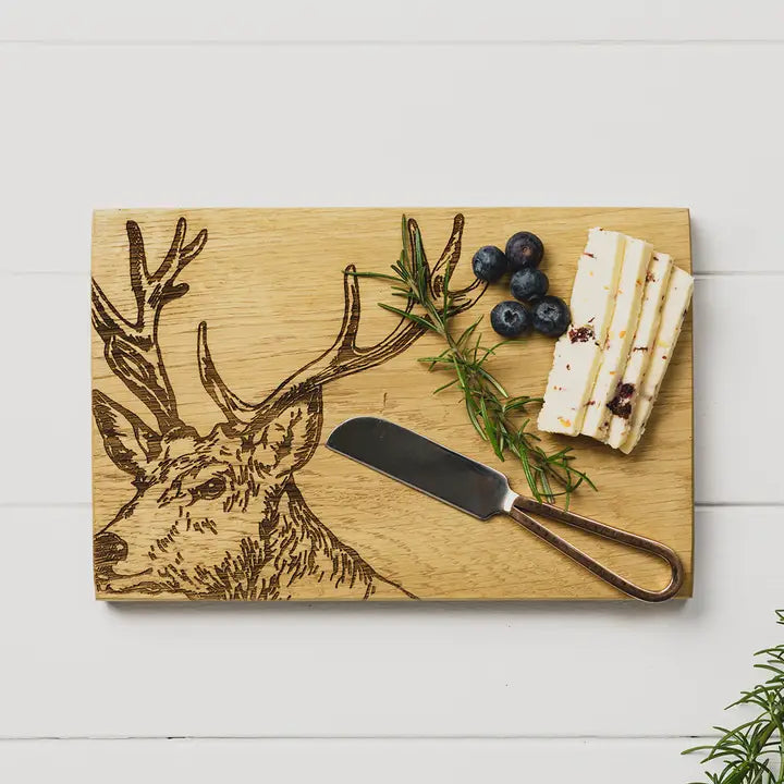 Oak Cheese Board & Knife Sets