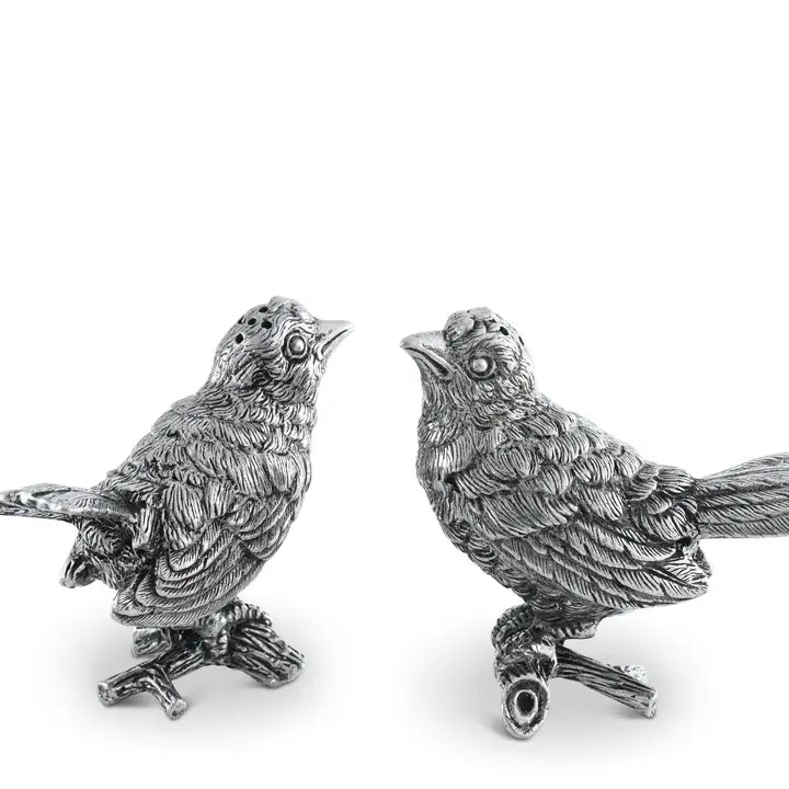 Pewter Song Birds Salt & Pepper Set