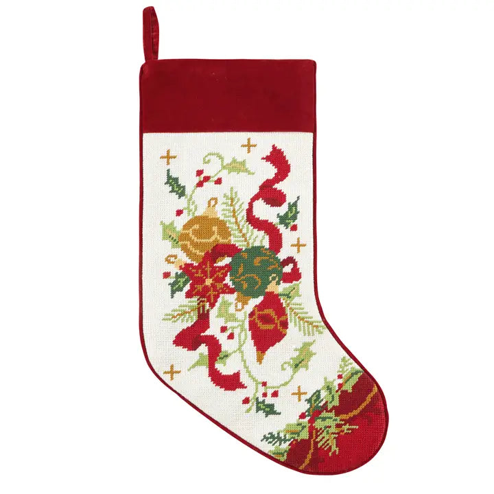 Nostalgic Ornaments Embroidered Stocking