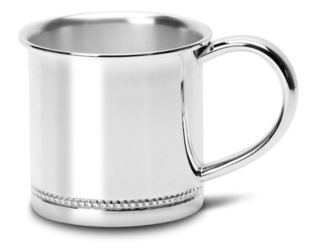 Beaded Silver Plated Baby Cup