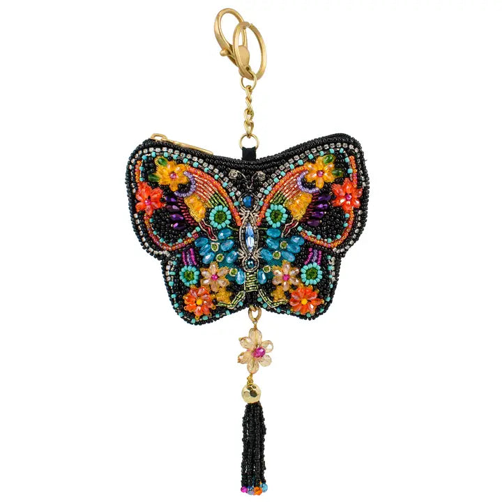 Flight of Fancy Butterfly Beaded Coin Purse