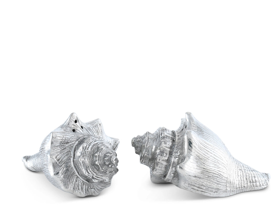 Pewter Conch Shells Salt & Pepper Set