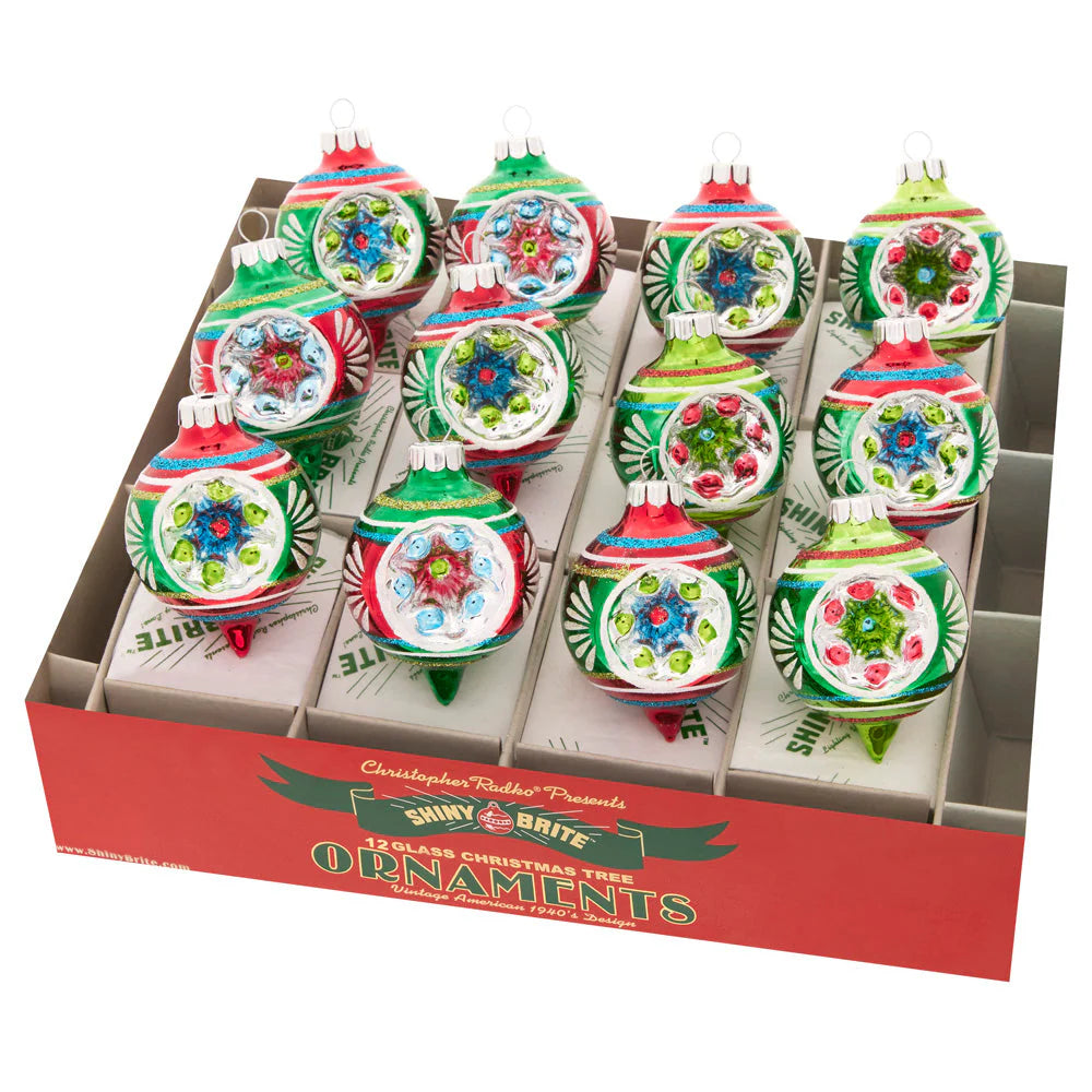 Holiday Splendor 12 Count 1.75" Decorated Reflector Rounds