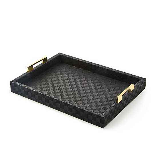 Black Faux Leather Tray