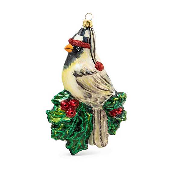Snow Cardinal Ornament