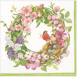 Spring Wreath Cocktail Napkins