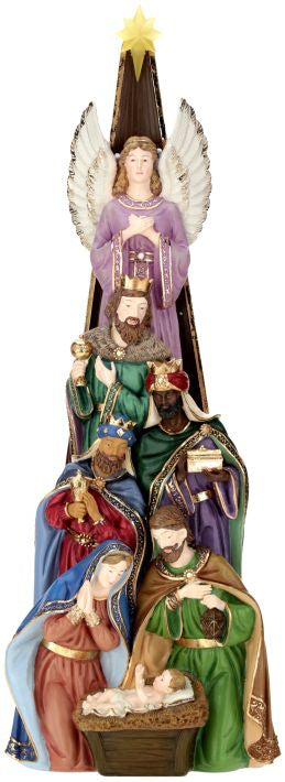 Lighted Nativity Tree