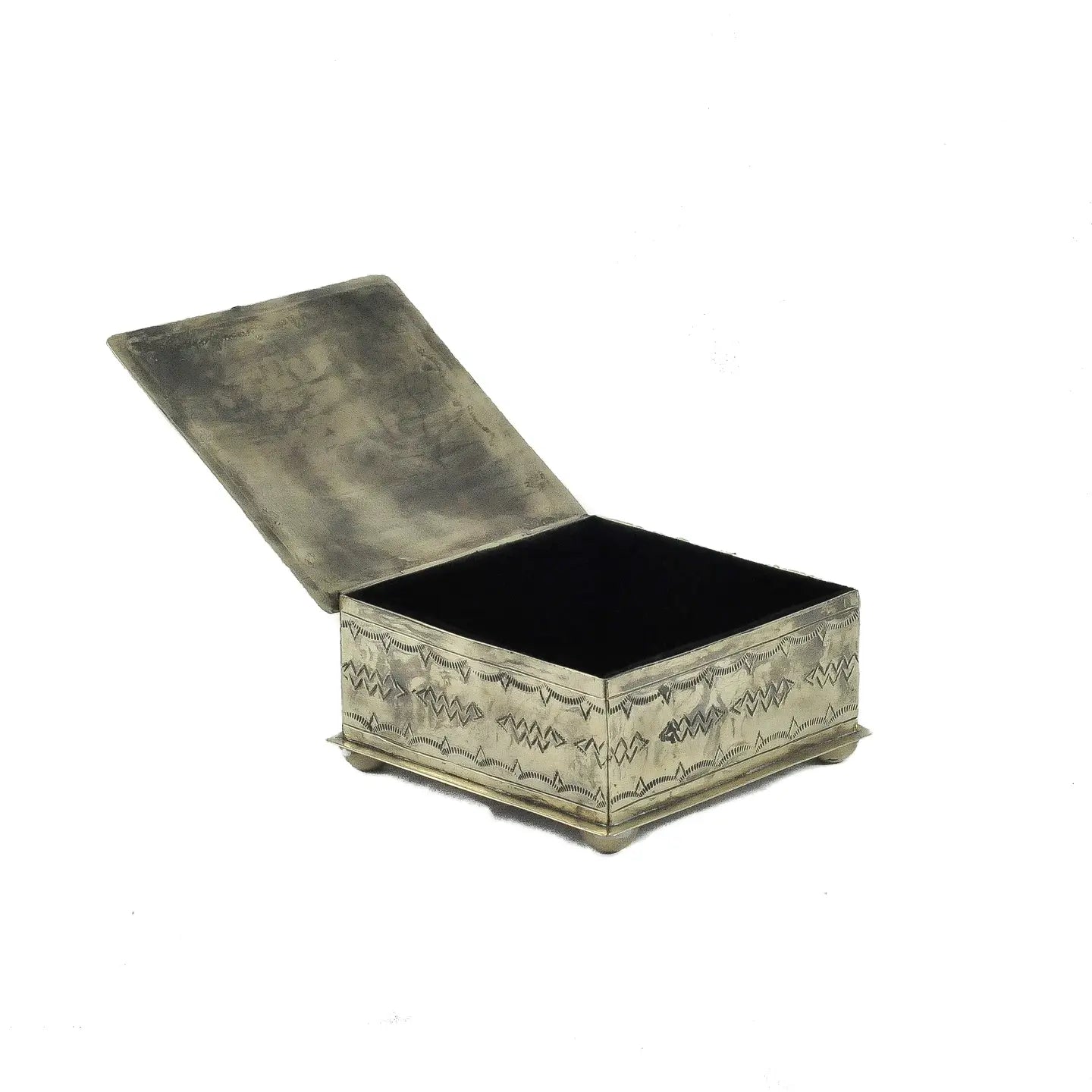 Square Box with Small Turquoise Slab