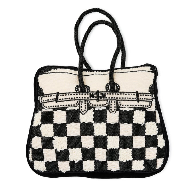 Doodles Handbag Shaped Throw Pillow