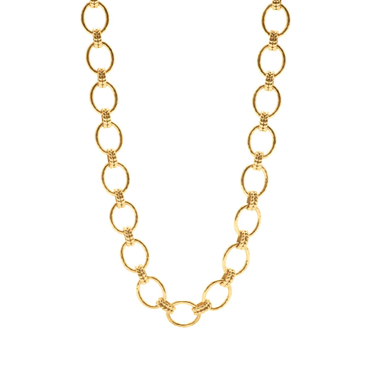 Cleopatra Grande Link Necklace, 16"+2'' - Gold