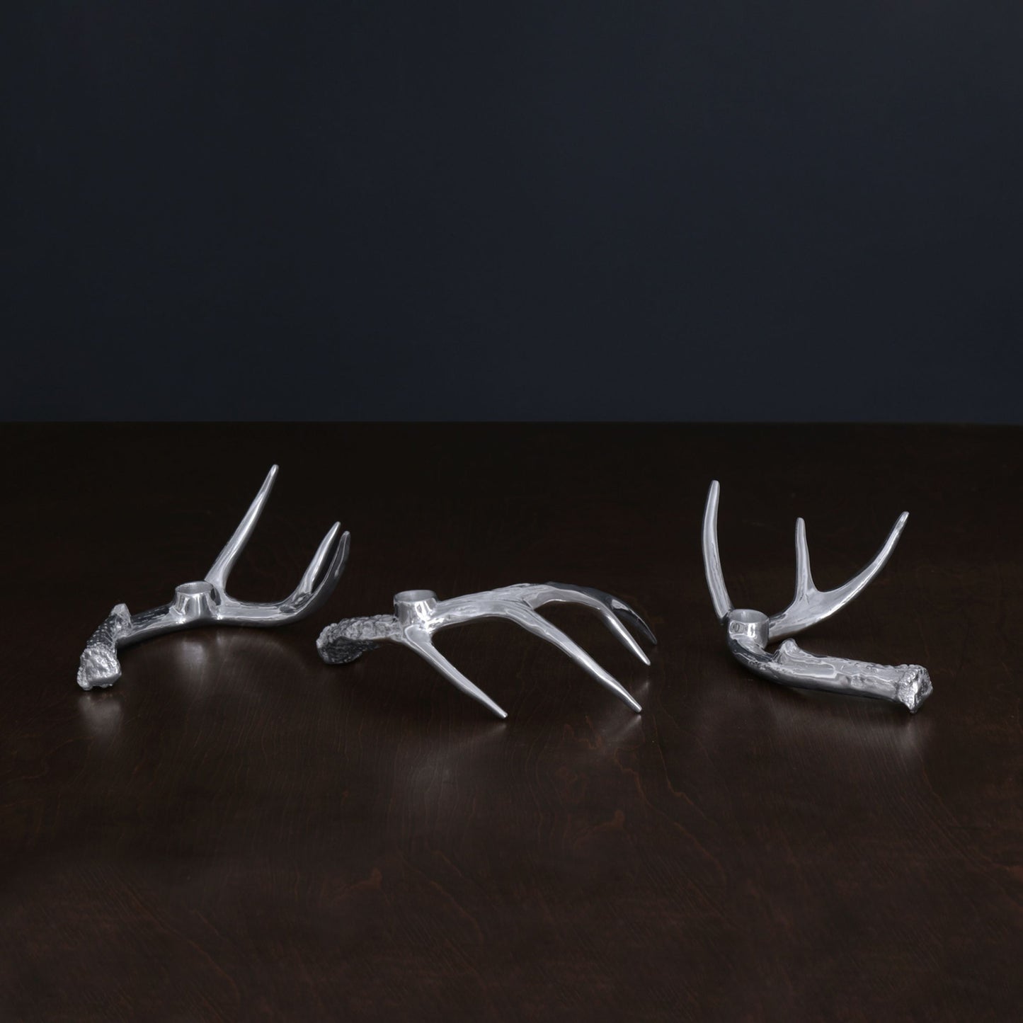Western Antler Candlestick Set of 3