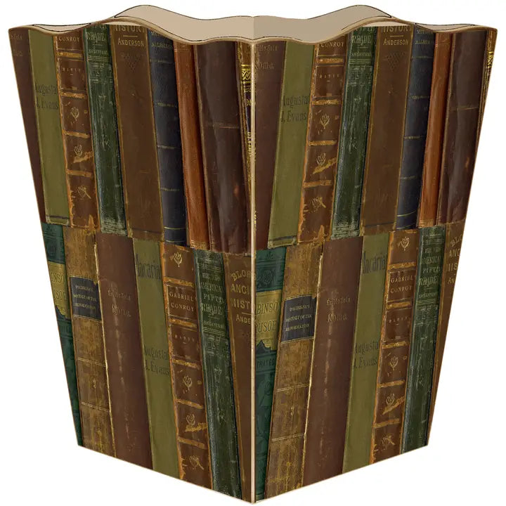 Antique Book Spines Wastepaper Basket