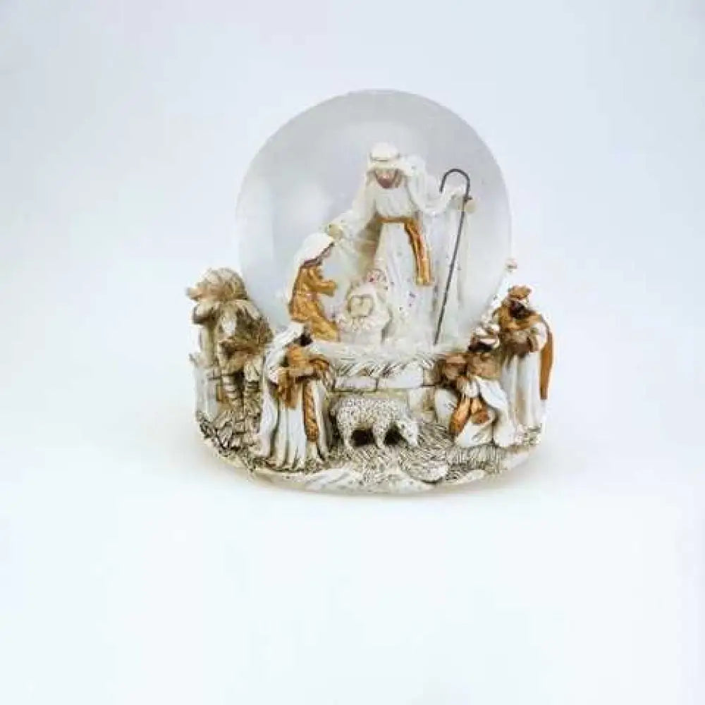 Glitter Globe White Nativity