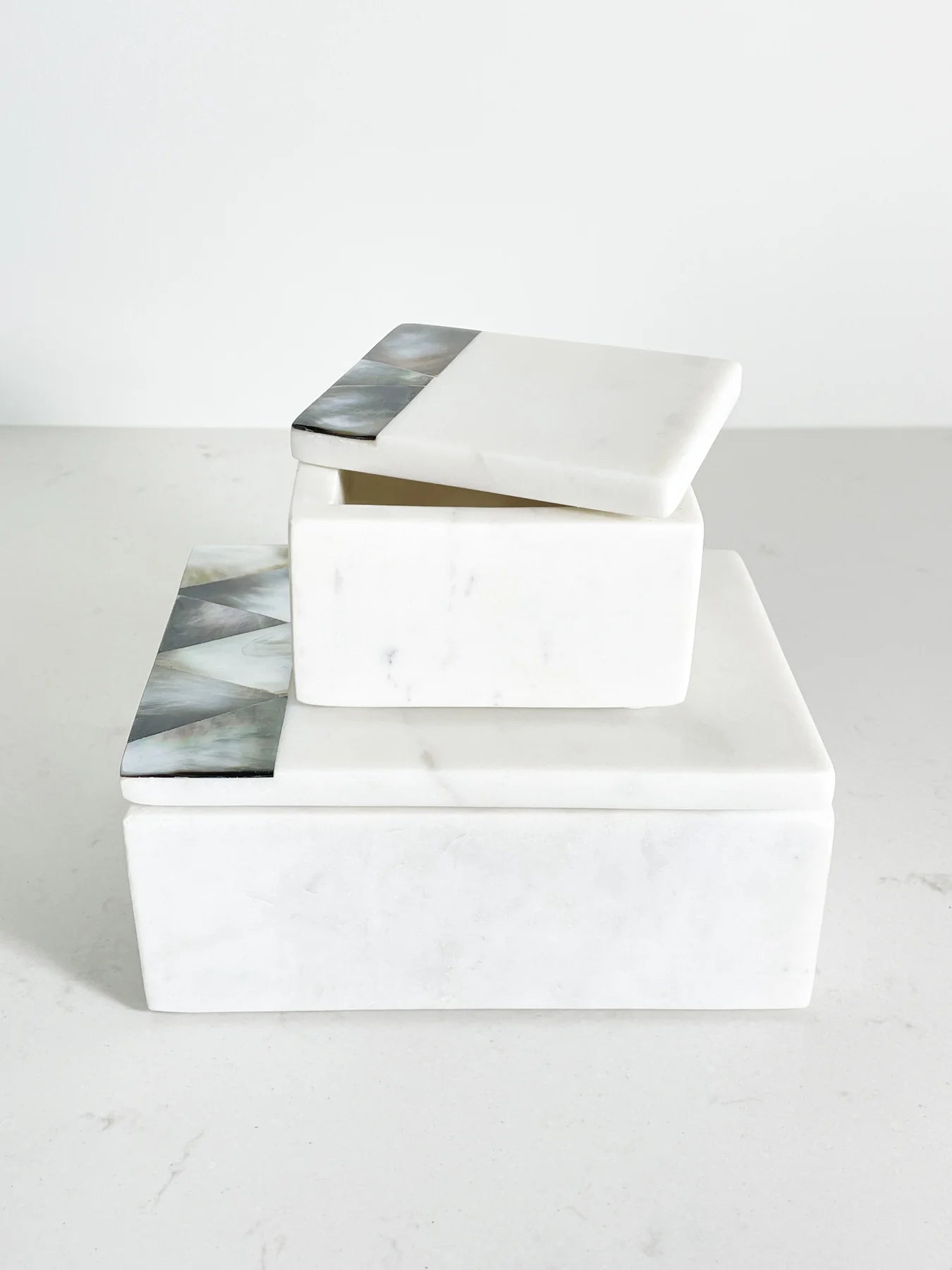 Decor Box Grey Mother of Pearl White Marble 70% OFF