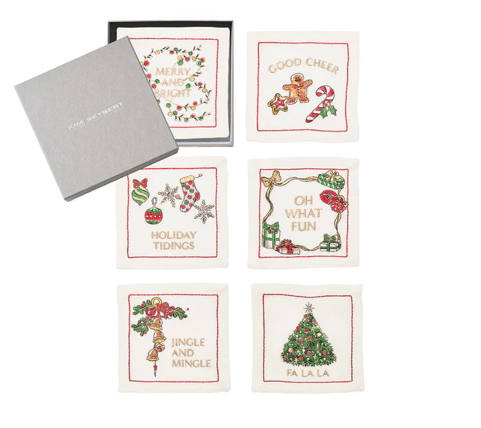 Merry and Bright Cocktail Napkin Set of 6