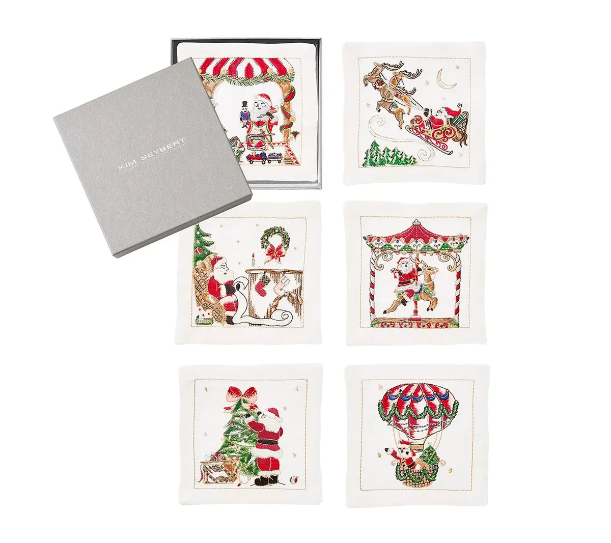 Santa Cocktail Napkins Set