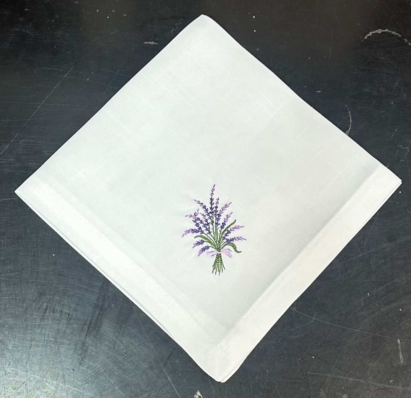 Embroidered White Napkin 20x20