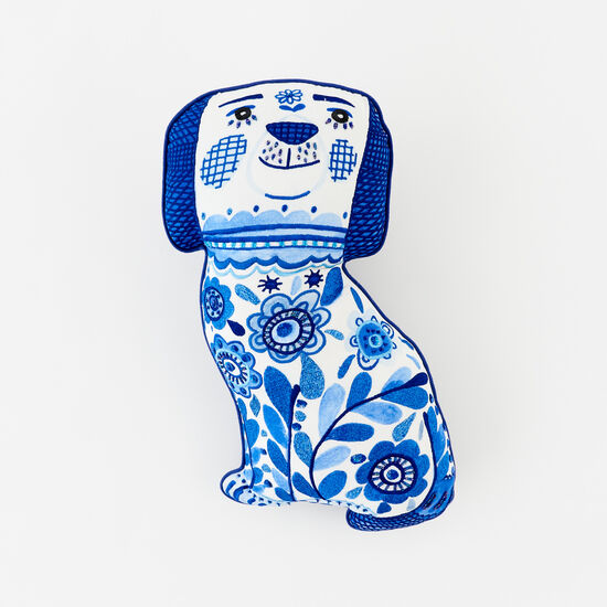 Blue & White Dog Pillow
