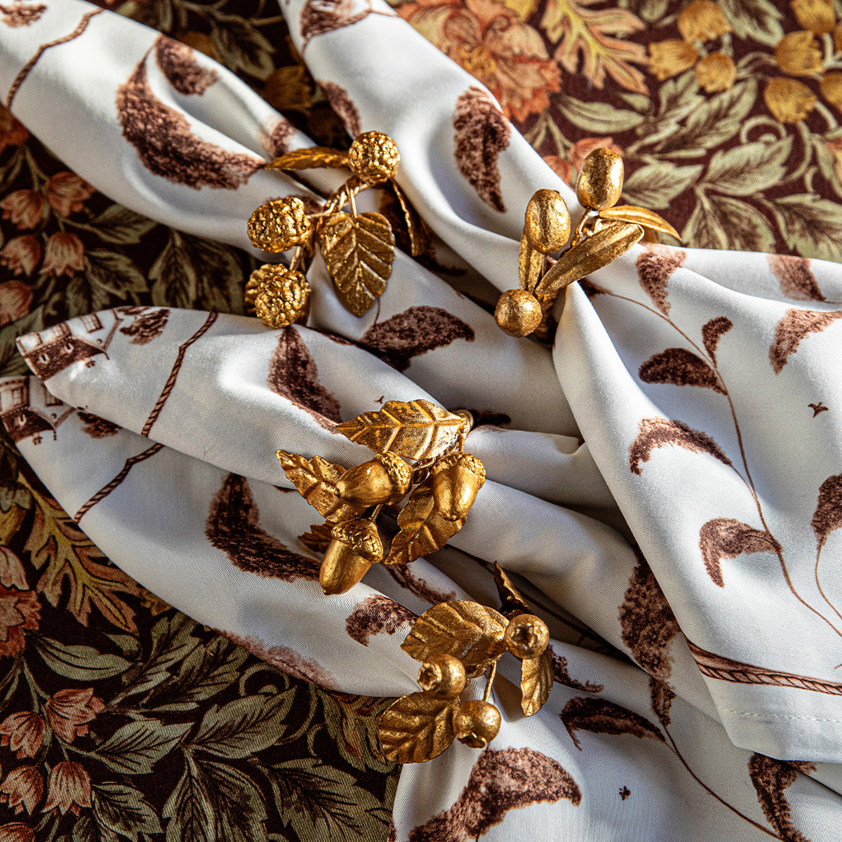 Forest Walk Leaf Napkin Ring Set of 4