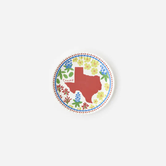 Texas In Bloom "Paper'' Plate Set of 4