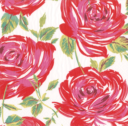 Bella Rosa Cocktail Napkins Red