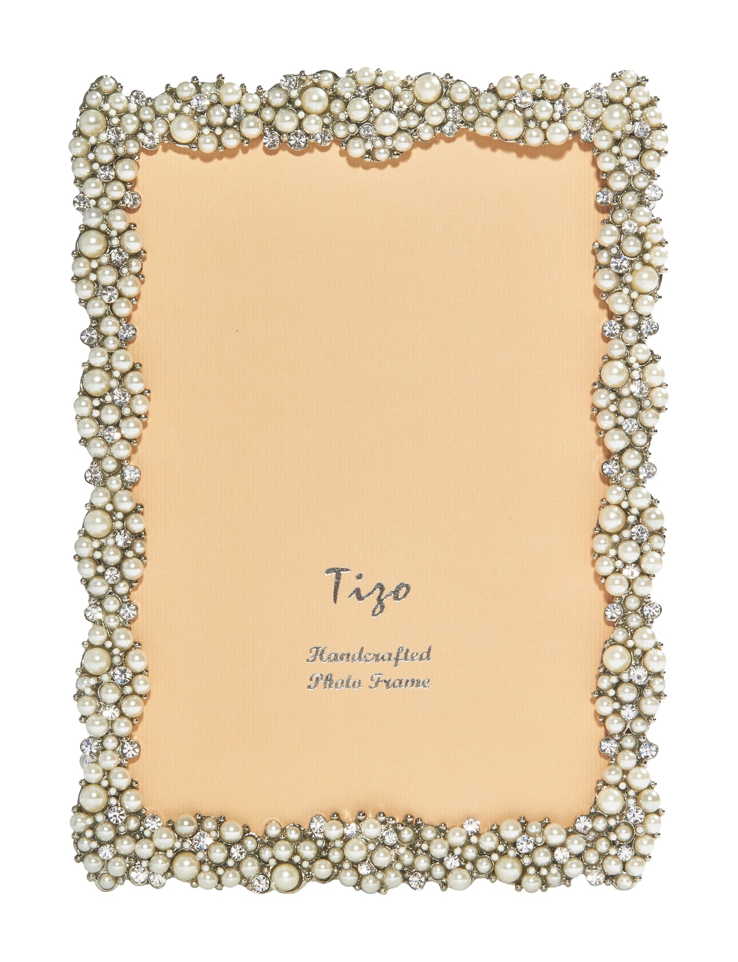 Pearl & Crystal Embellished Jeweltone Frame
