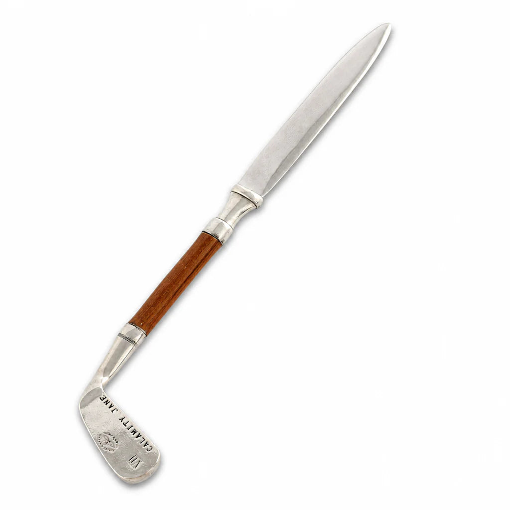 Golf Club Pewter Letter Opener: Timeless Desk Elegance