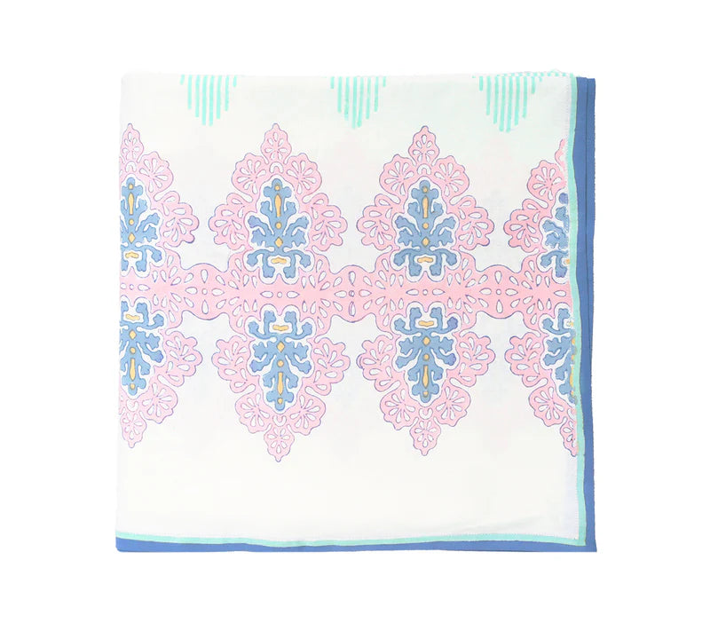 Filigree Tablecloth in White & Sorbet