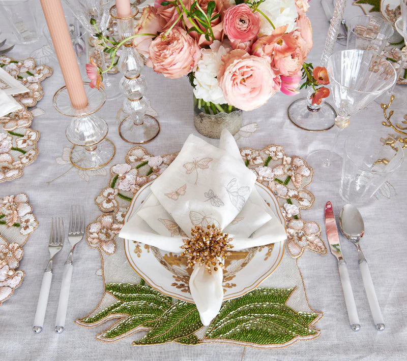 Orchid Napkin Ring in Gold