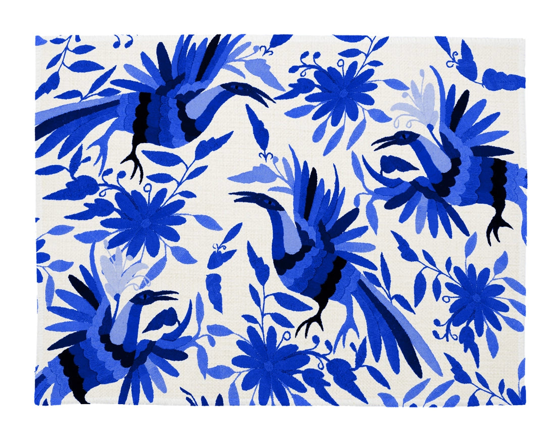Otomi Blue Linen Placemats