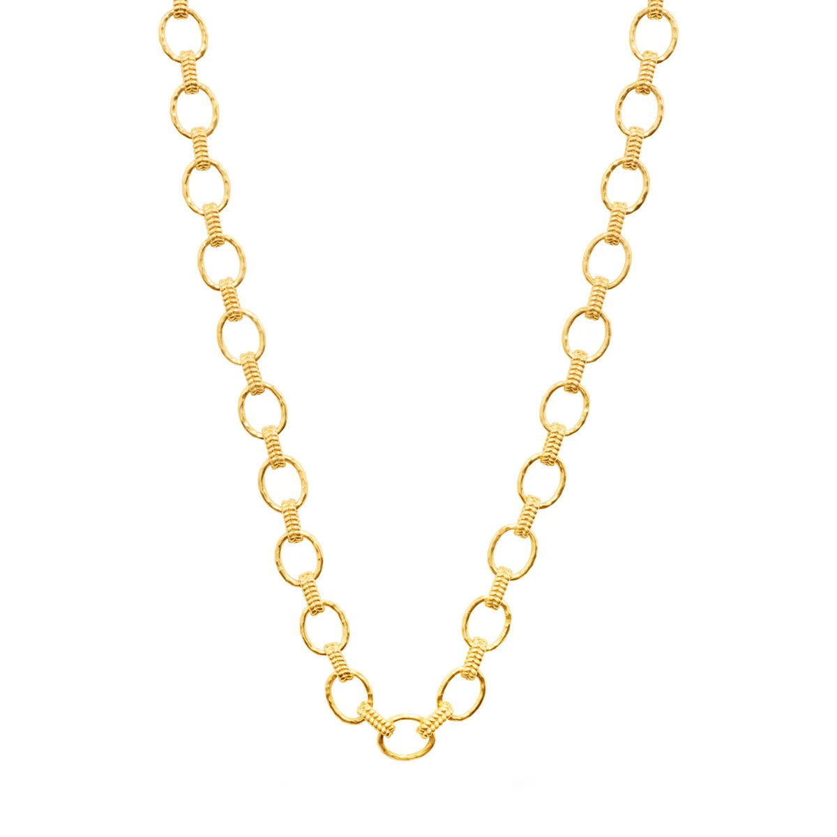 Cleopatra Small Link Necklace, 16"+2"