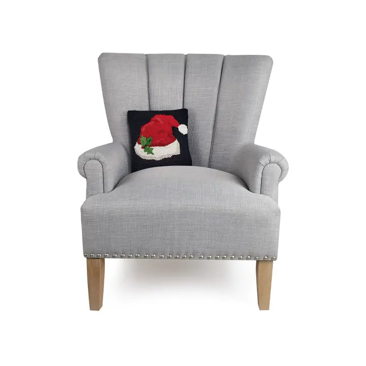 Santa Hat W/Pom Pom Hook Pillow
