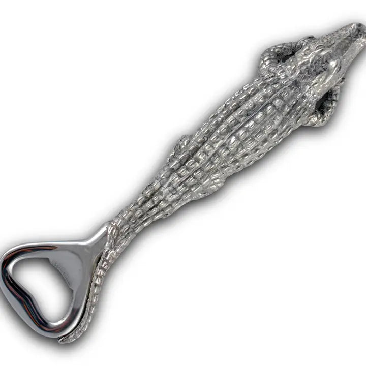 Pewter Alligator Handle Bottle Opener