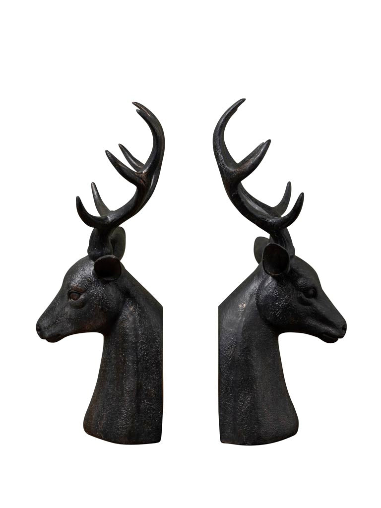 Bookends Deer Heads Big Antlers