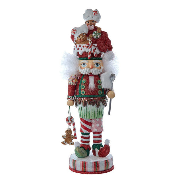 Gingerbread Soldier With Cupcake Body Nutcracker 18"