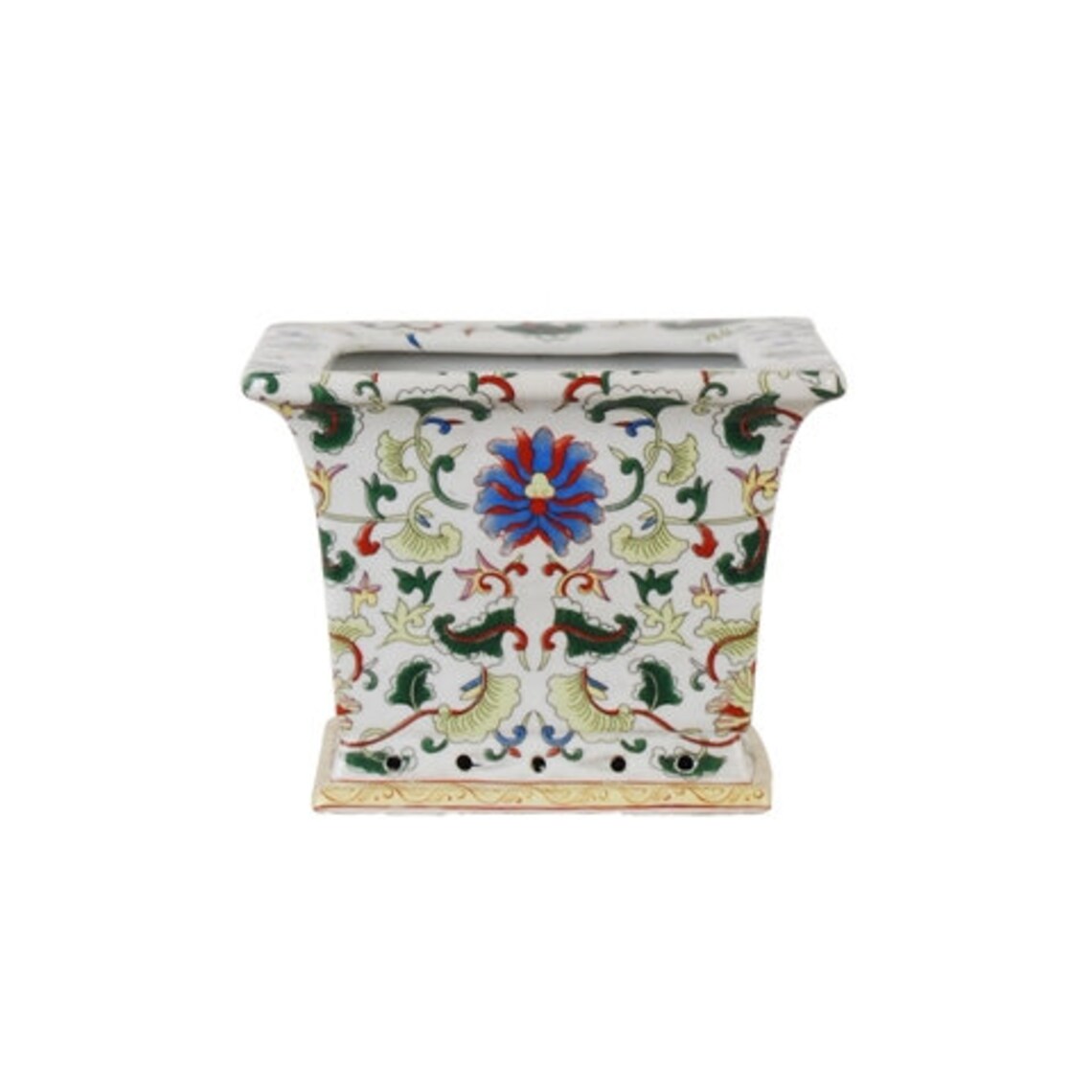 Porcelain Chinoiserie Cachepot