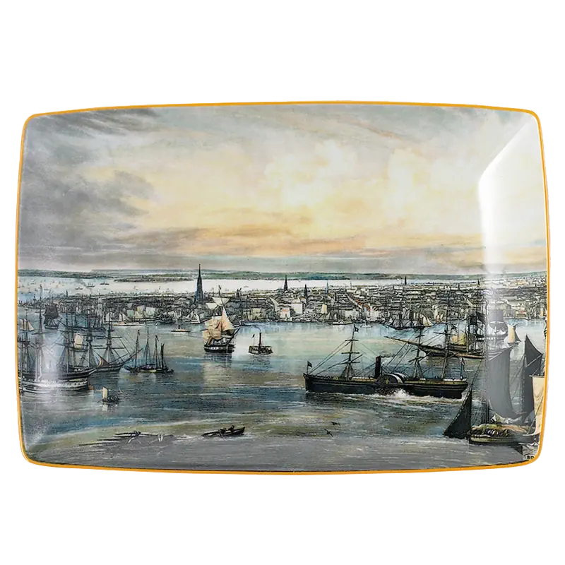 New York Harbor Rectangular Tray