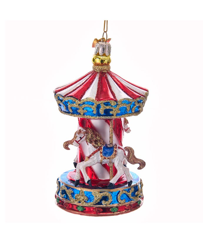 Carousel Glass Ornament