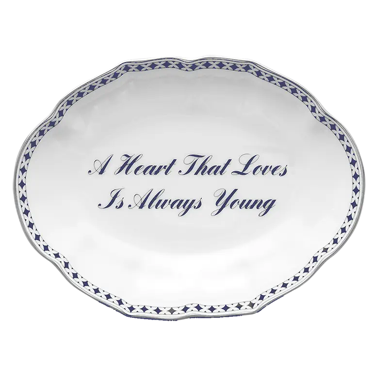 A Heart That Loves Is Always Young Ring Tray