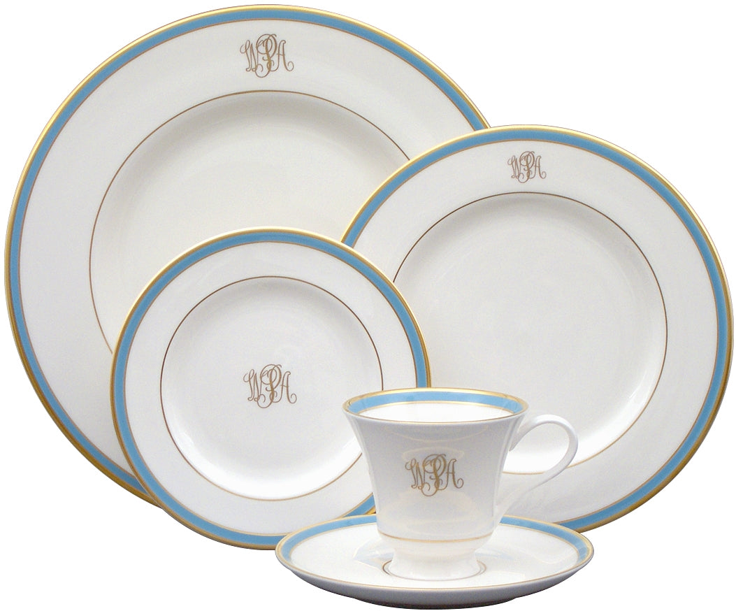 Signature 3-5-1 Gold + Light Blue with Monogram