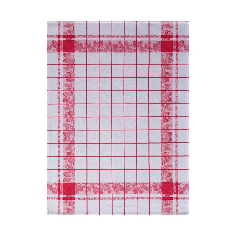 Fraises Tea Towel Red